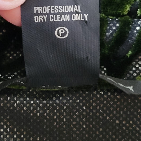 Vivienne Tam Vintage Y2K Textured Green Velvet Rose Burnout Blouse size 1 - Picture 9 of 11